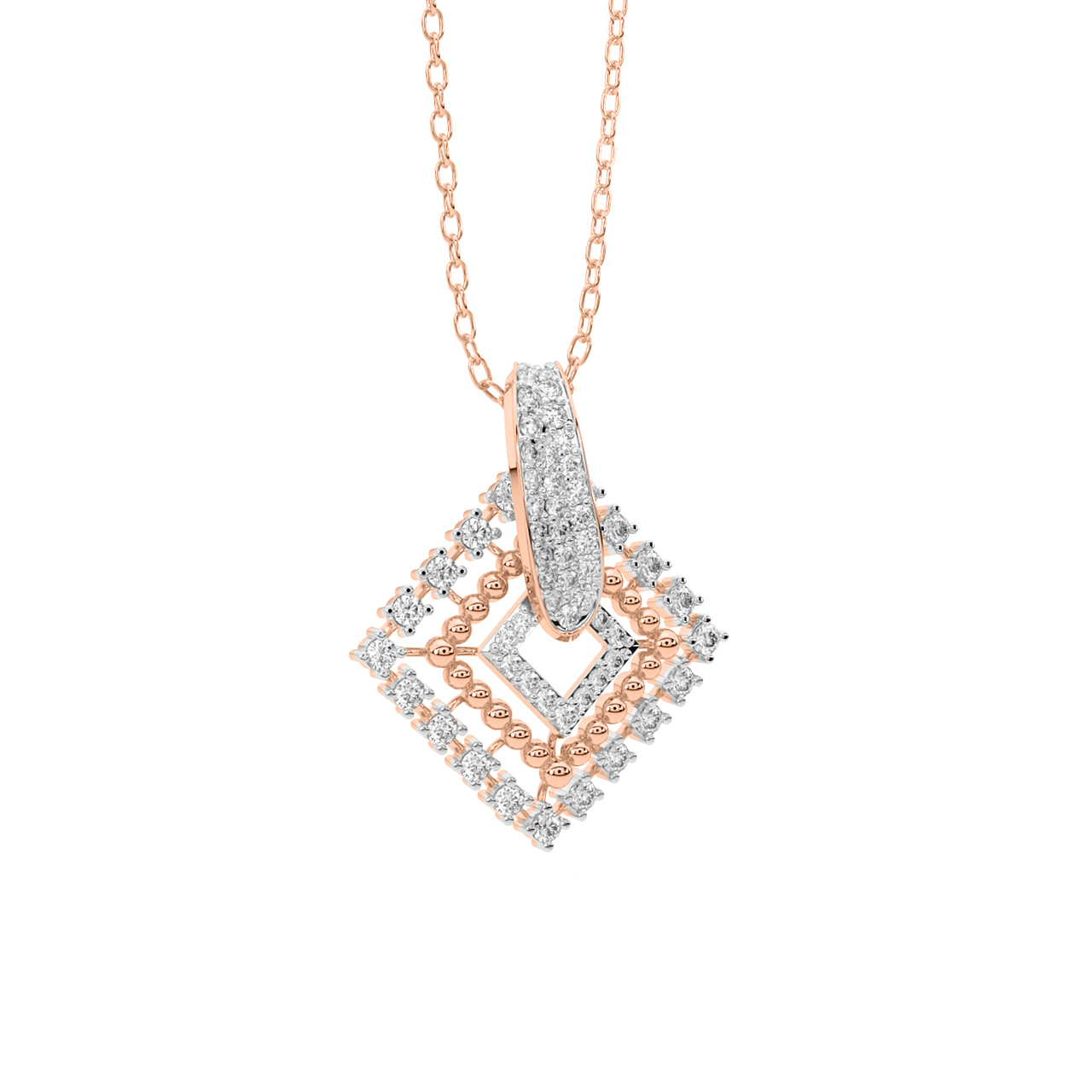 Designer Square Diamond Pendant
