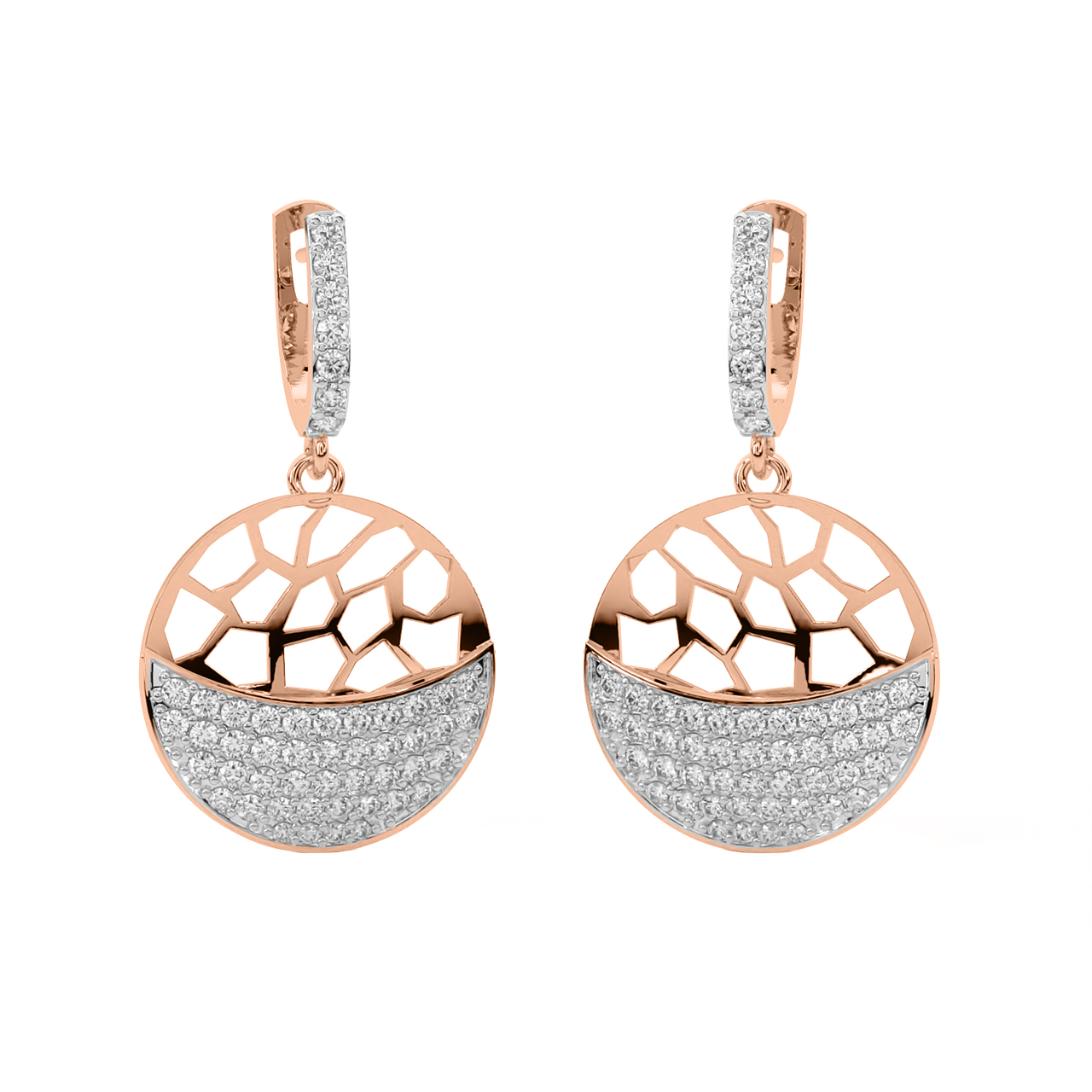 Sphere Design Diamond Earrings