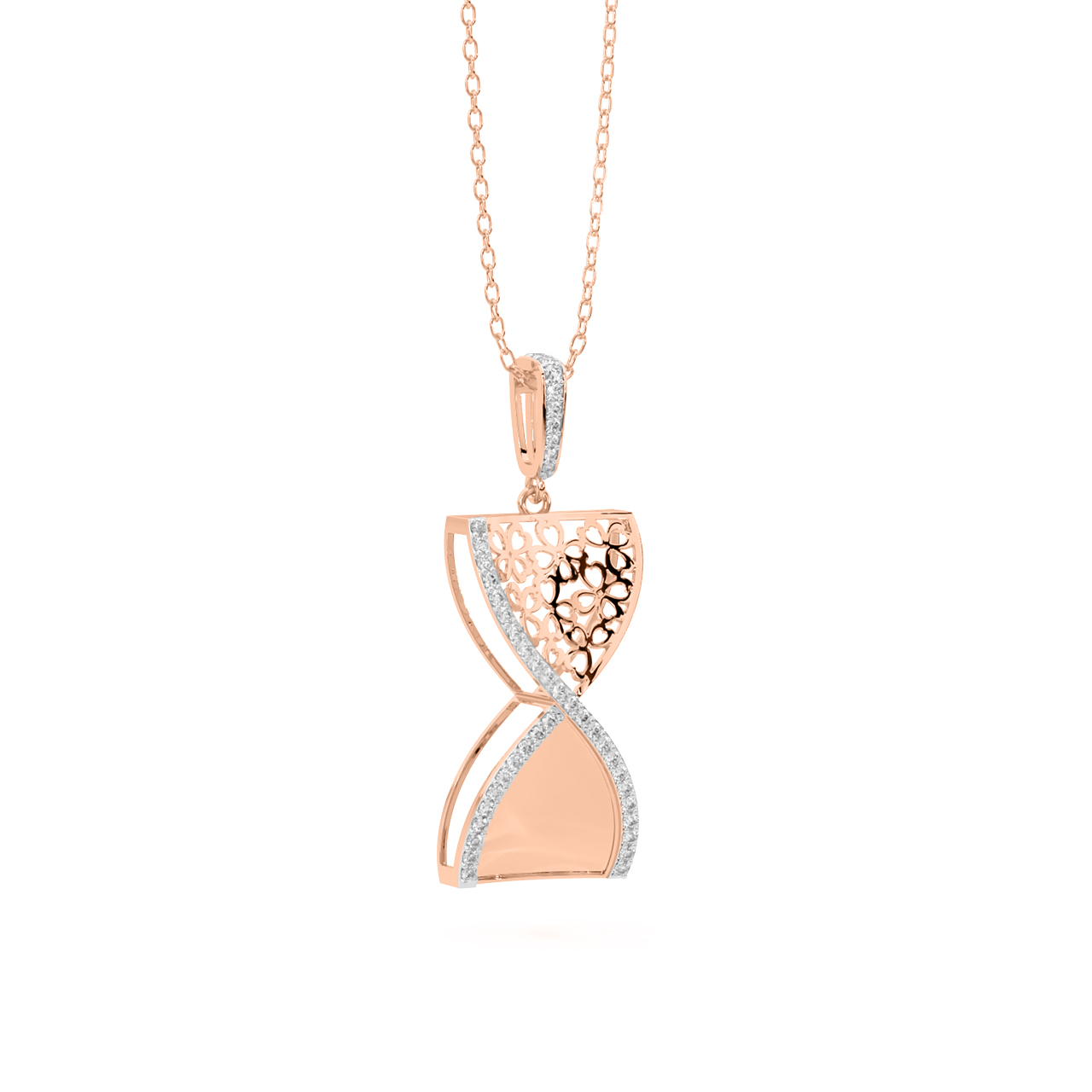 Hour Glass Diamond Pendant