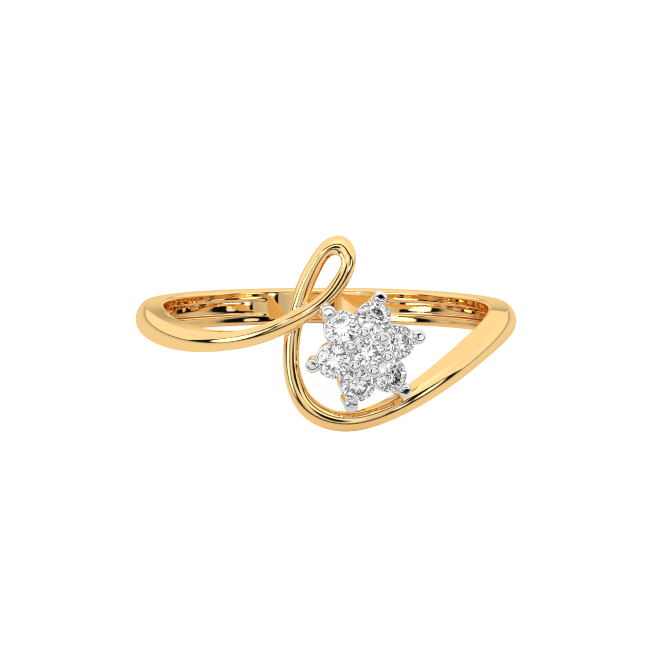 Star Design Dainty Diamond Ring