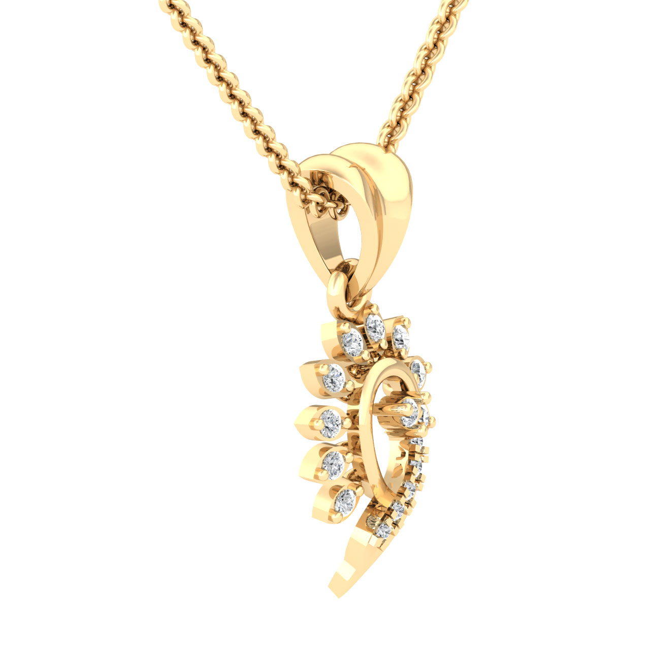 Uhuriya Round Diamond Office Wear Pendant