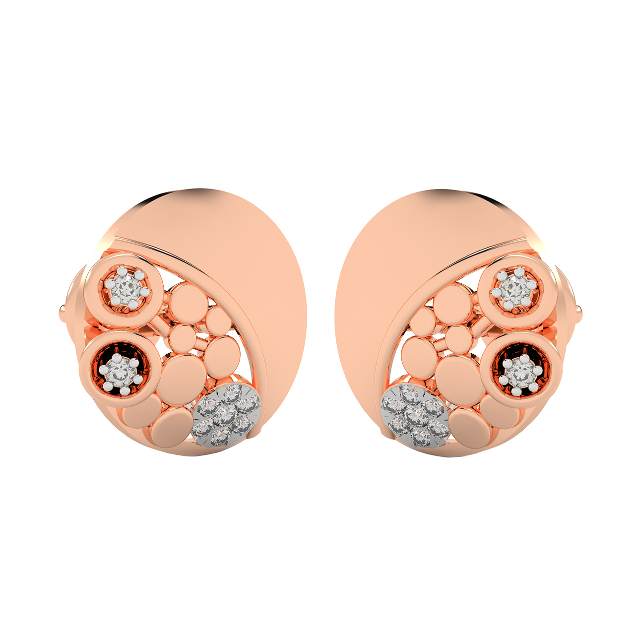 Oval Design Stud Earrings