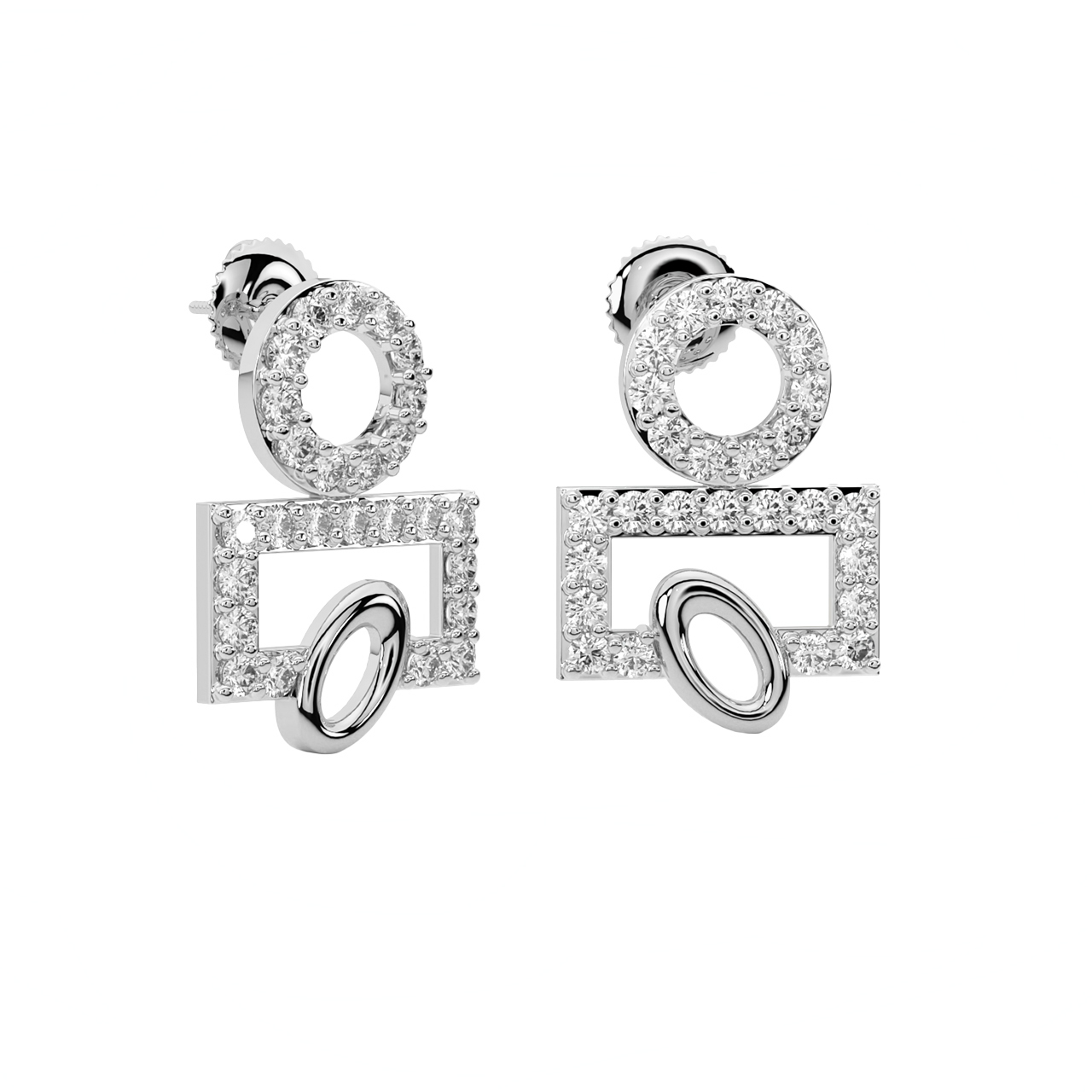 Eitan Round Diamond Stud Earrings