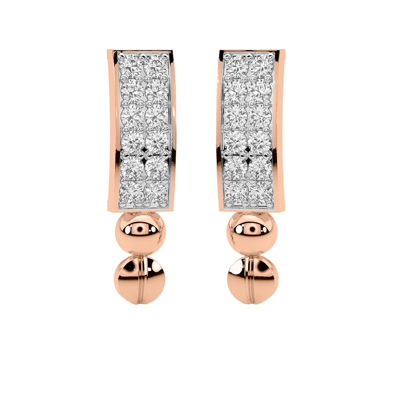 Vision in White Diamond Drop Earrings