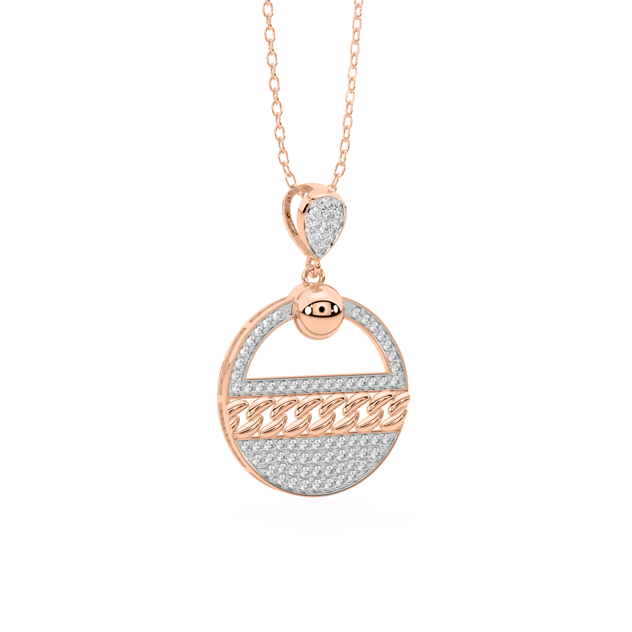 Stylish Orbit Diamond Pendant