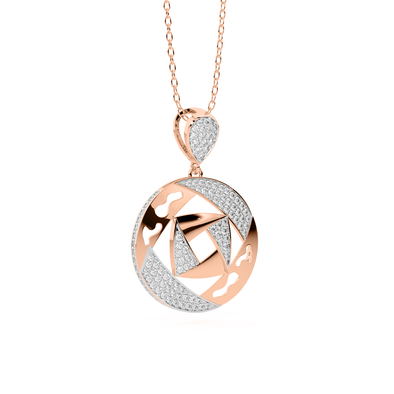 The Geometric Design Diamond Pendant