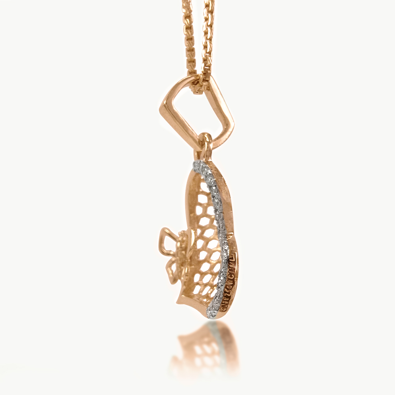Butterfly Heart Diamond Pendant