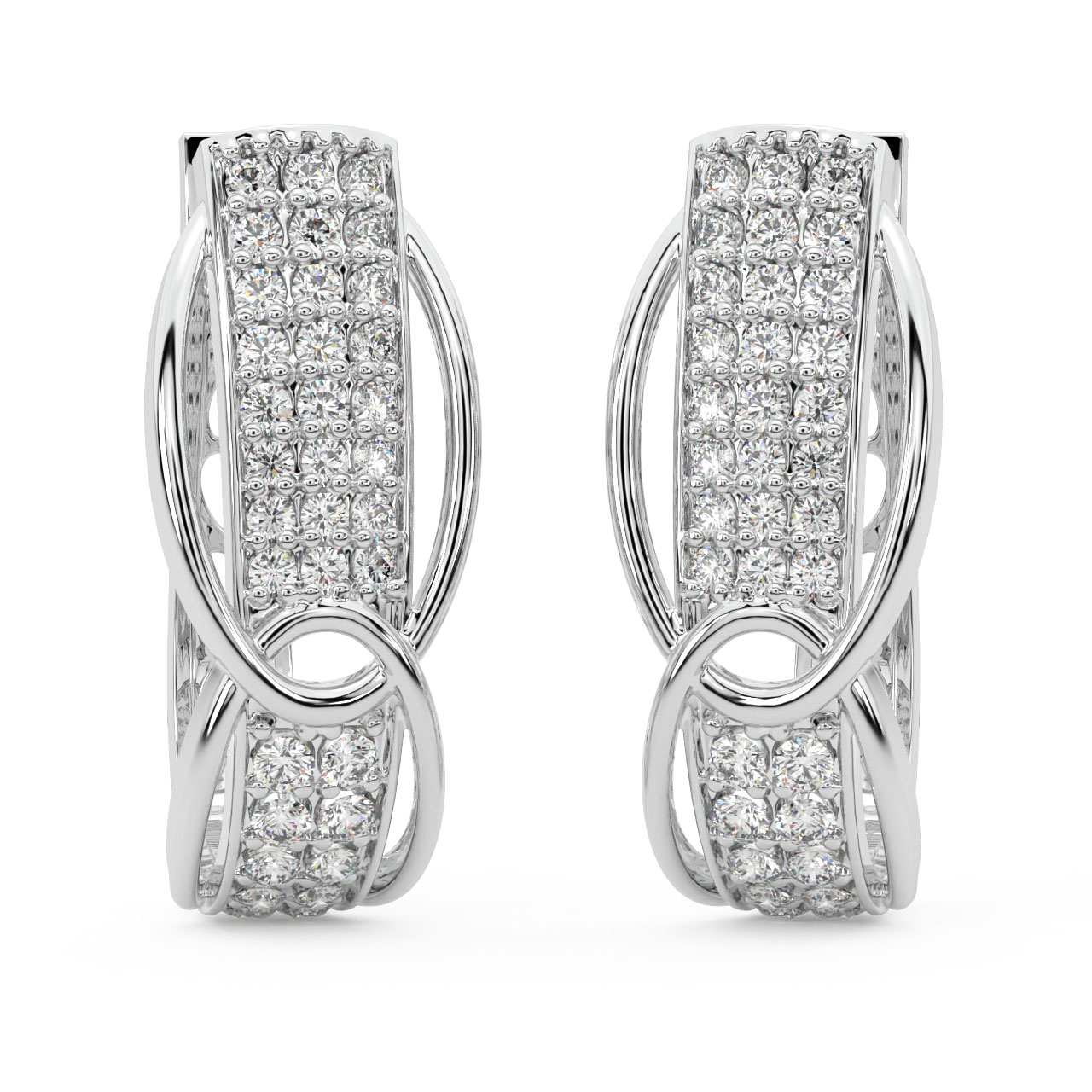 Yoko Round Diamond Bali Earrings