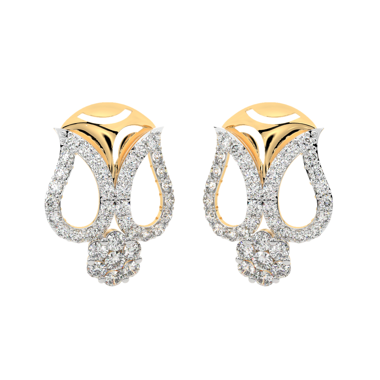 Jason Round Diamond Stud Earrings