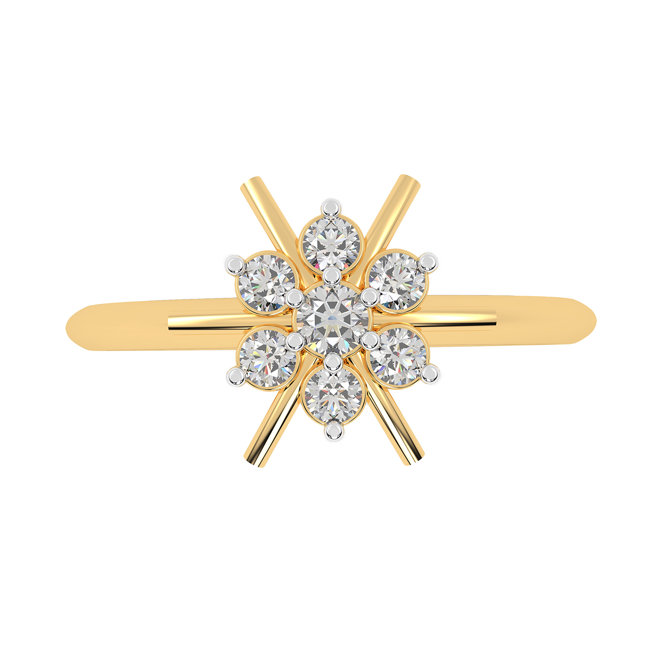 Floweret Design Diamond Ring