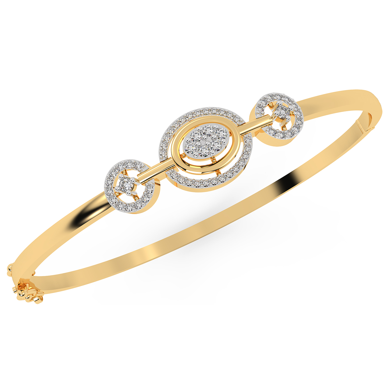 Trio Bunch Design Diamond Bracelet