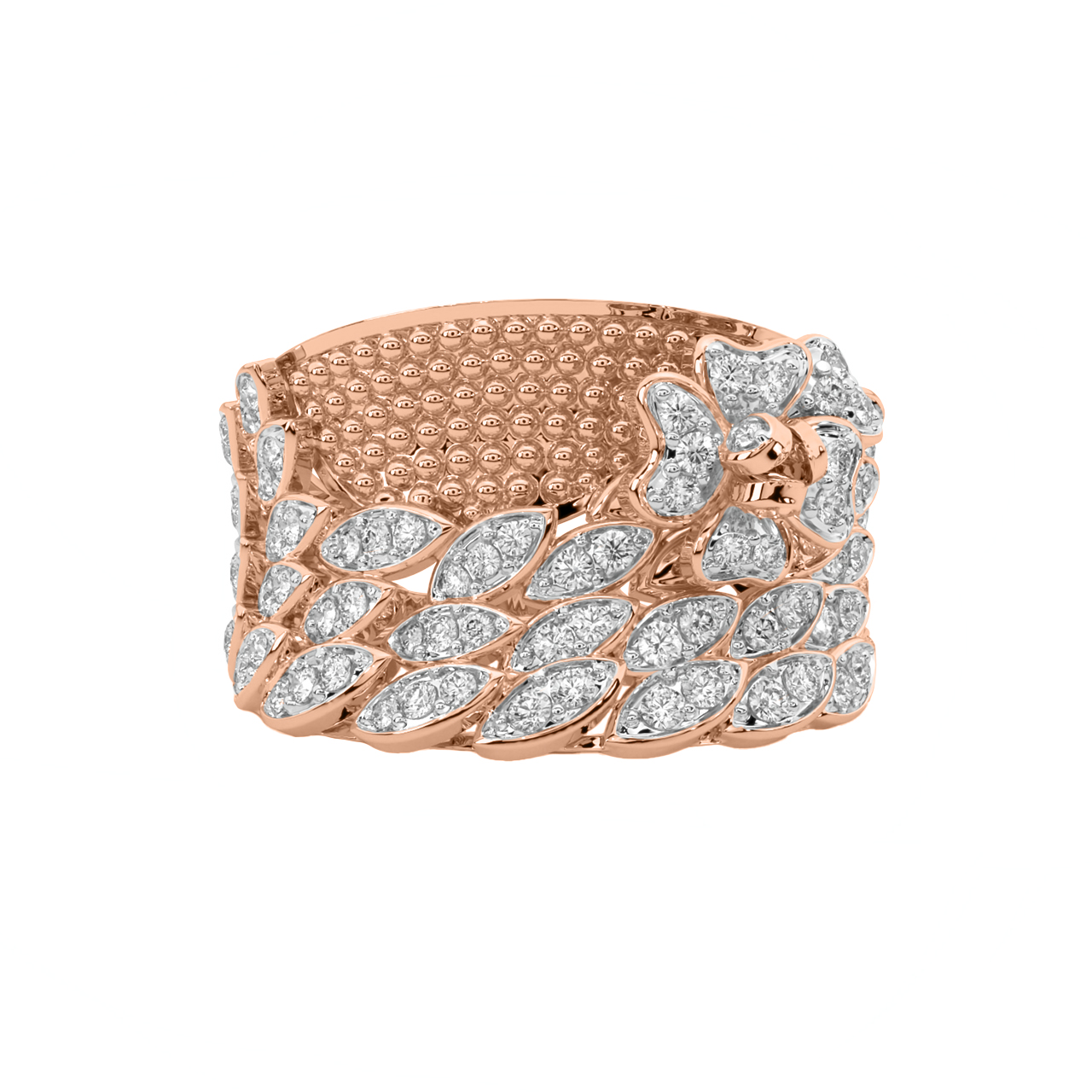 Stylish Autumn Gold Diamond Ring