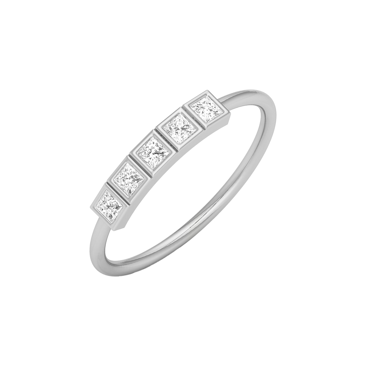 Fine In Line Diamond Ring