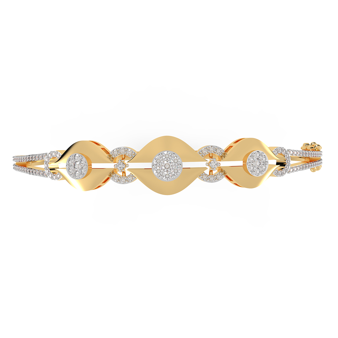 Golden Petal Diamond Bracelet