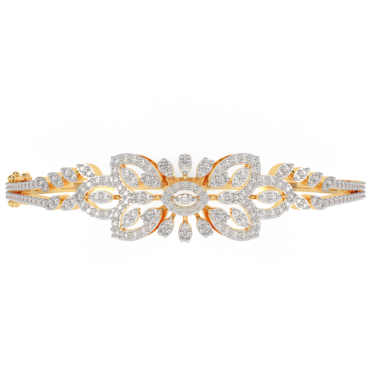 Diamond broad Bangle by Kothari's | Bridal gold jewellery, Gold jewelry  indian, Diamond bangle