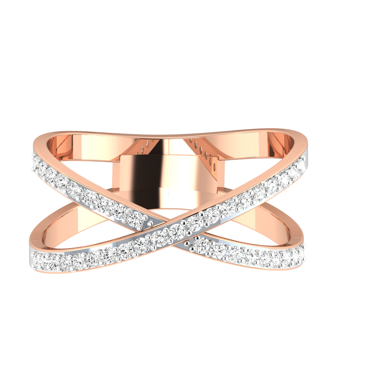 Gold Interlinked Diamond Ring