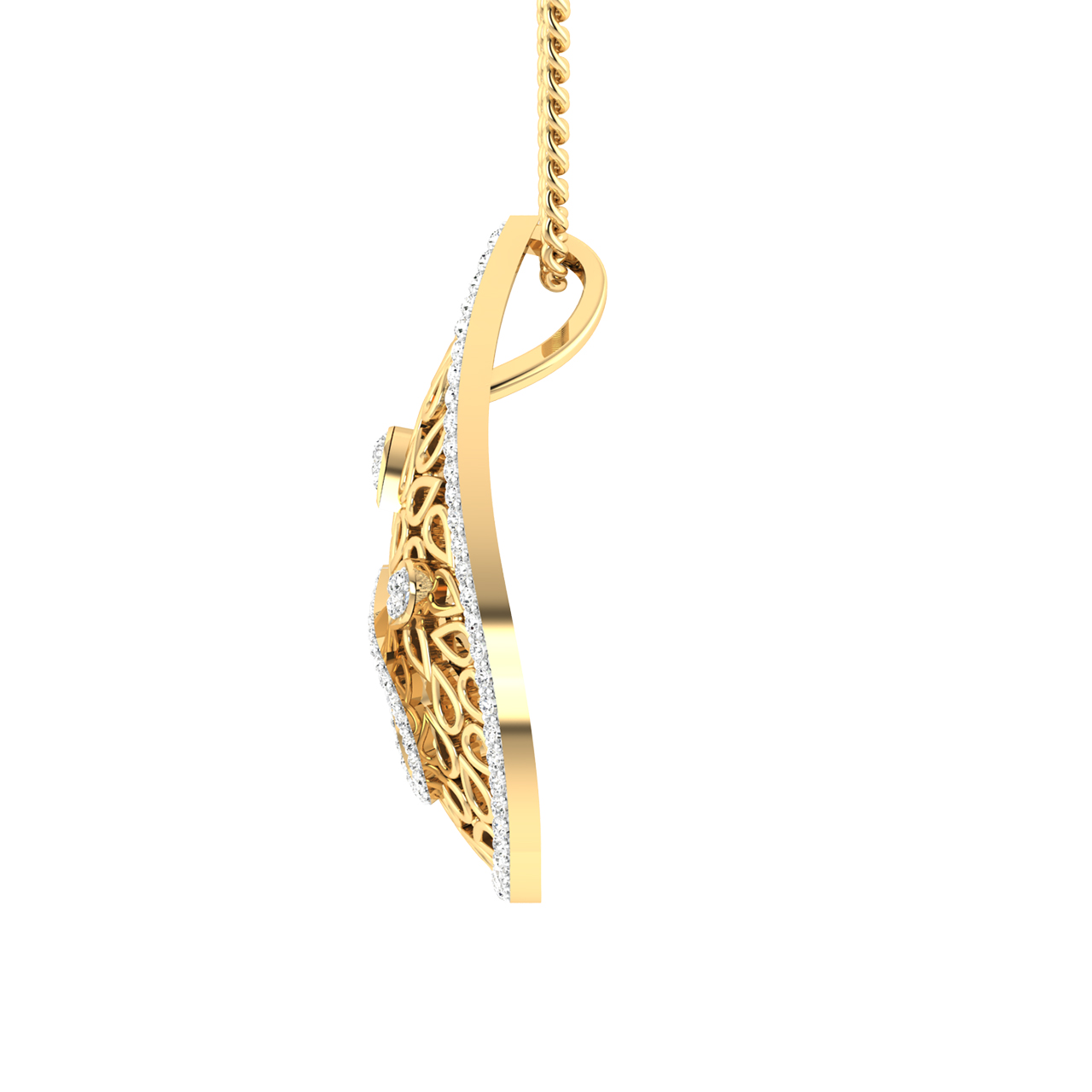 Layne Gold Diamond Pendant For Her