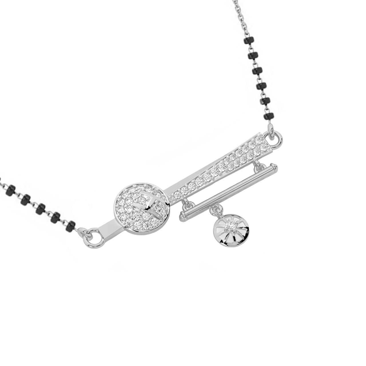 Stylish Diamond Mangalsutra With Chain