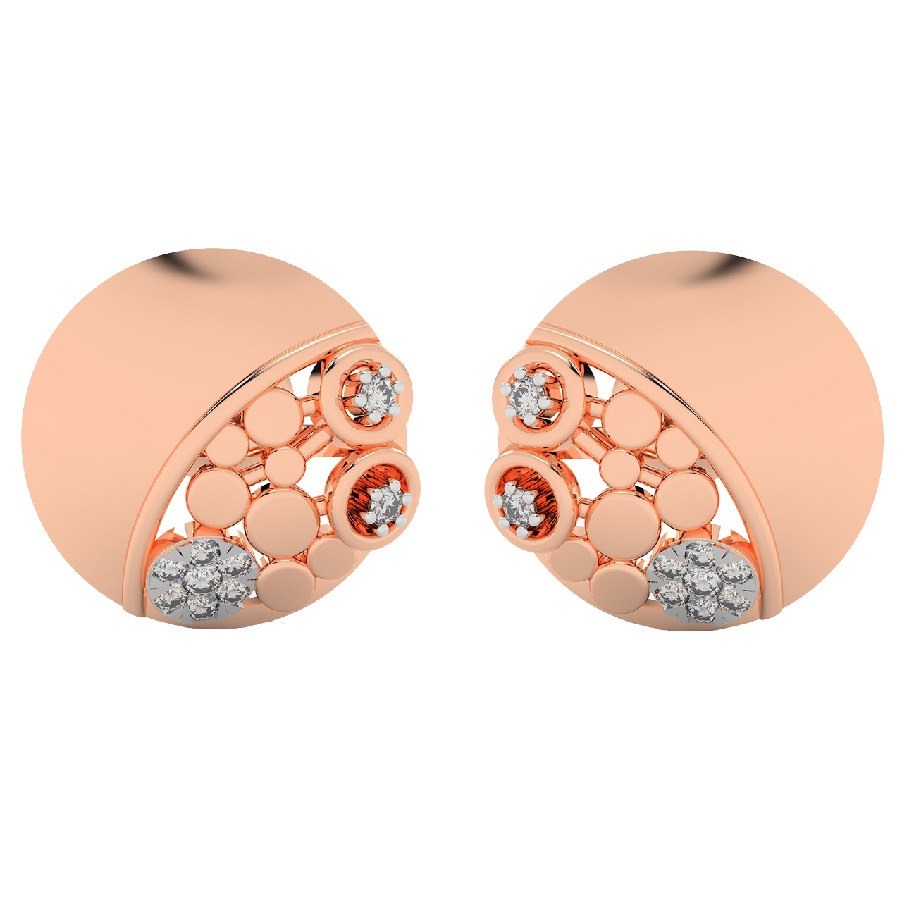 Oval Design Stud Earrings