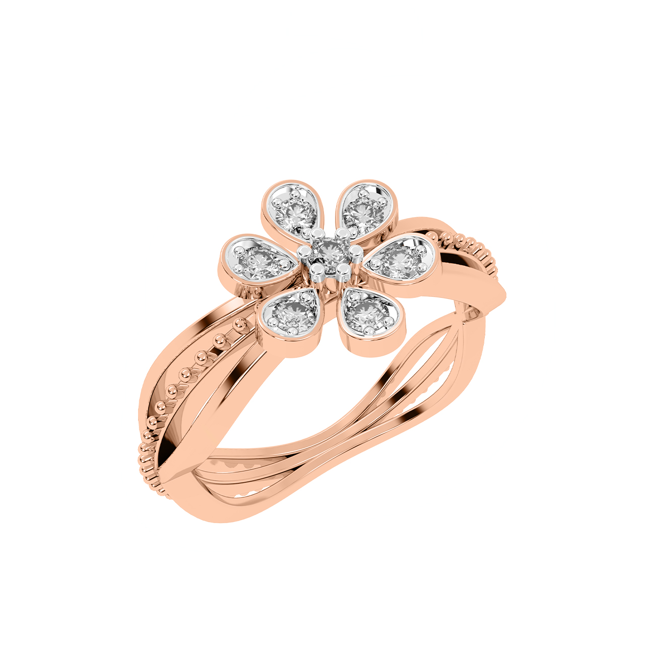 Blake Flower Design Diamond Ring