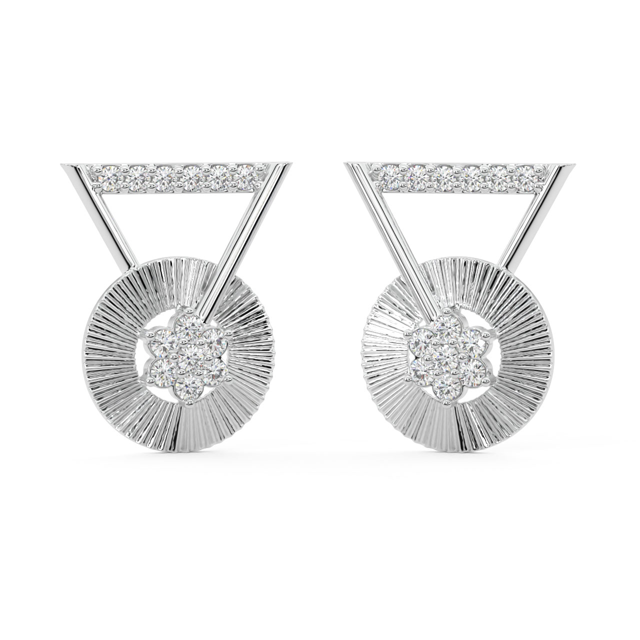 Aina Round Diamond Earrings