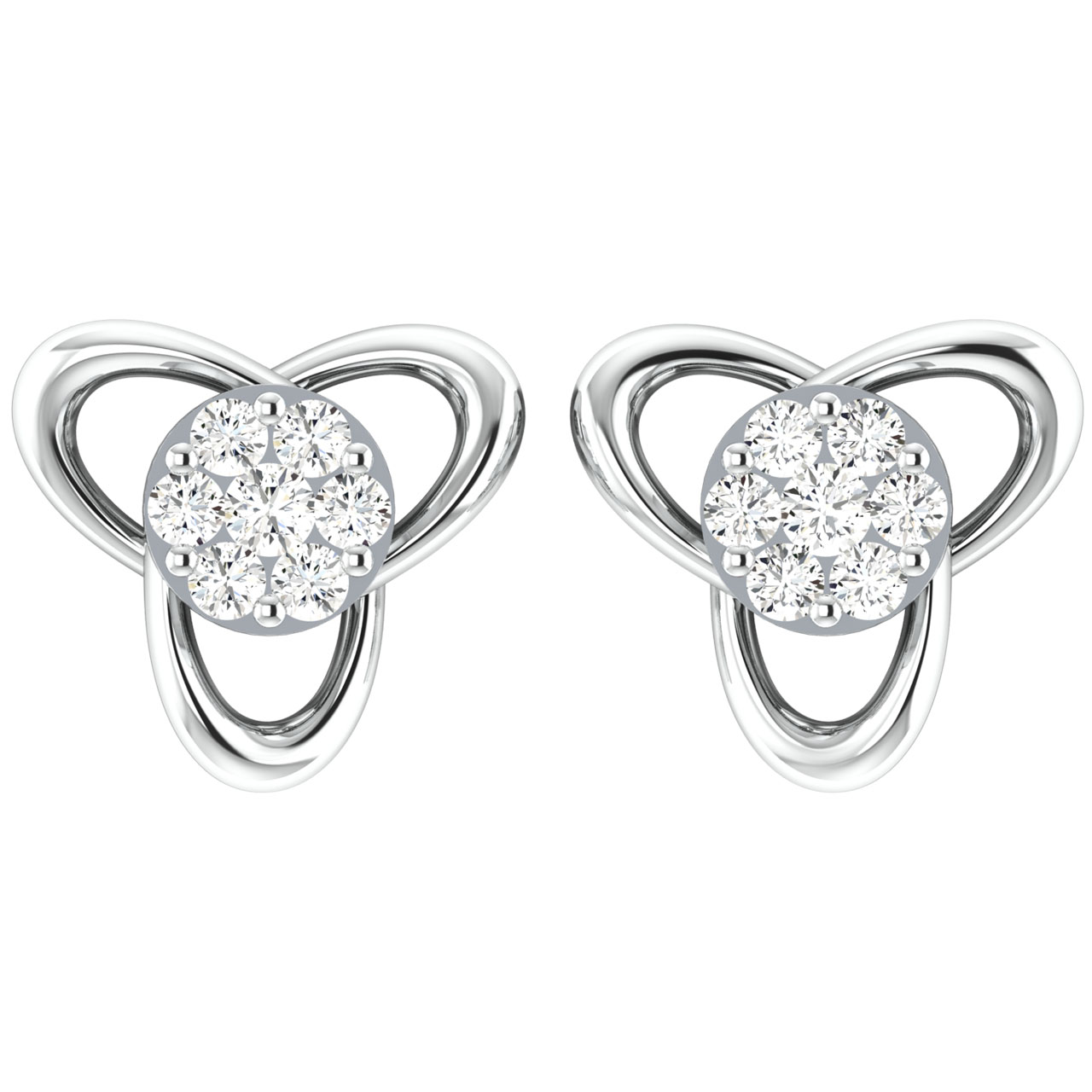 Autumn Round Diamond Stud Earring