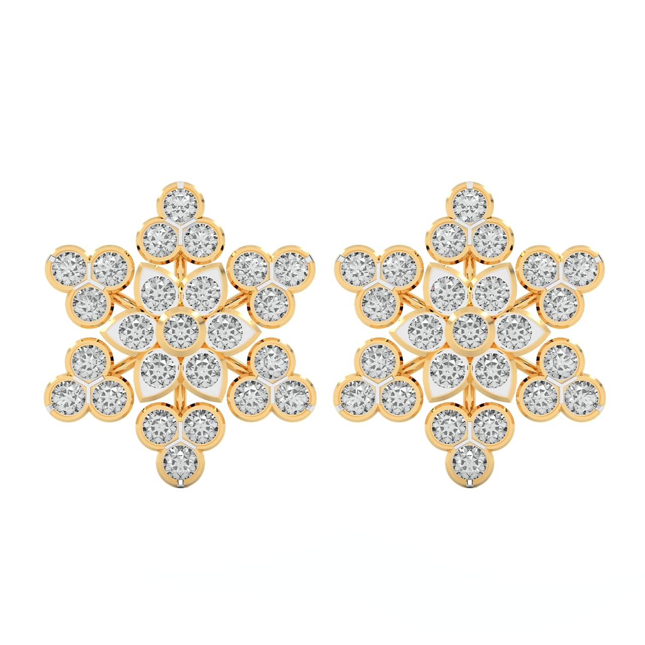 Leo Star Designer Diamond Earrings