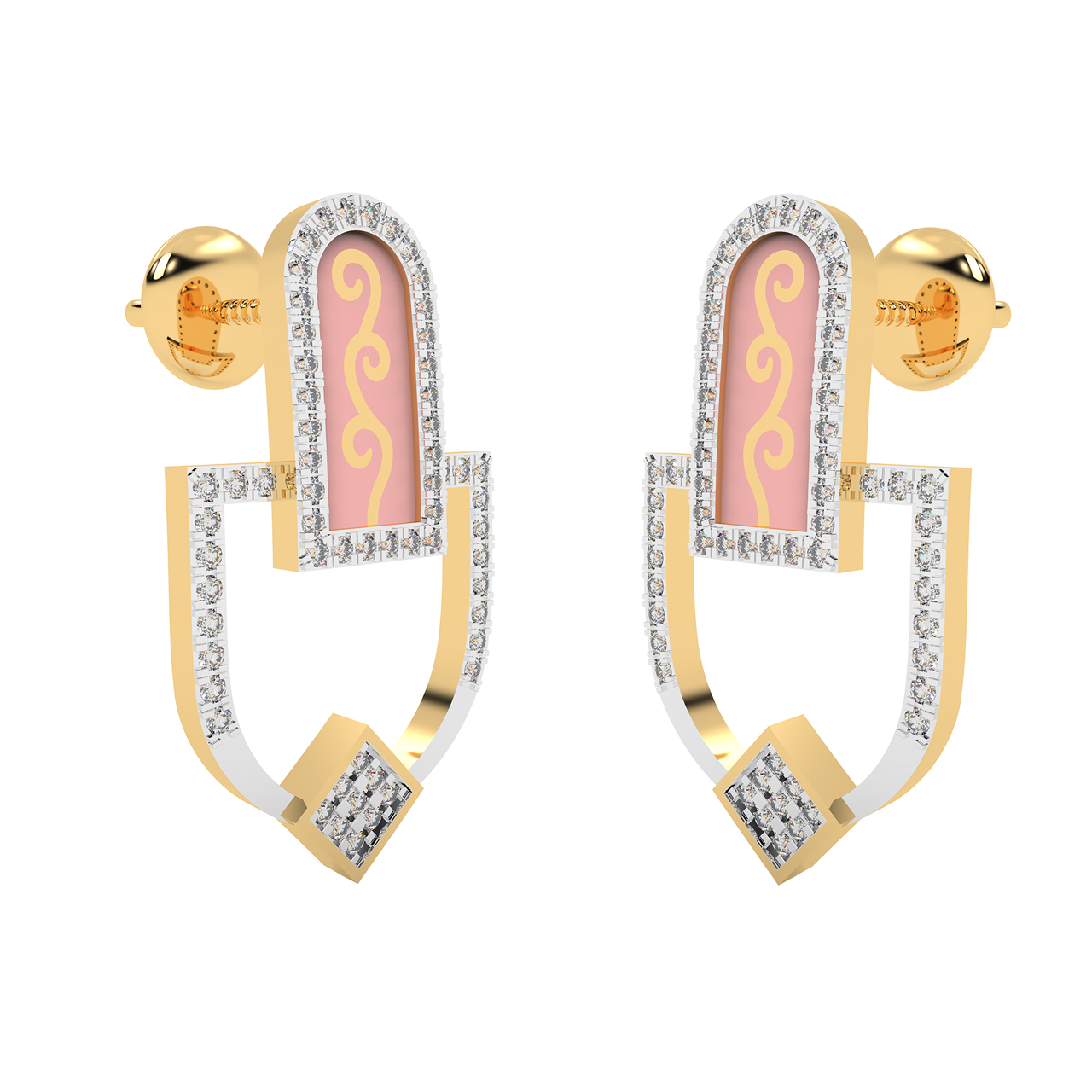 Tri Stylish Diamond Earrings