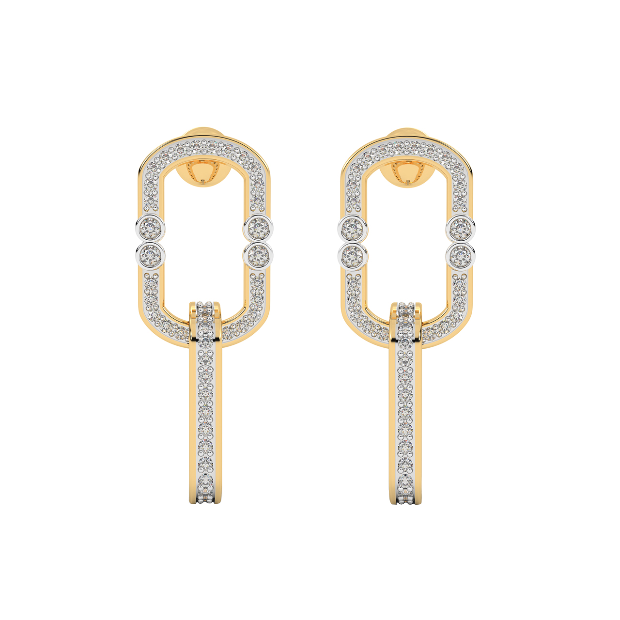 Layering Design Diamond Earrings