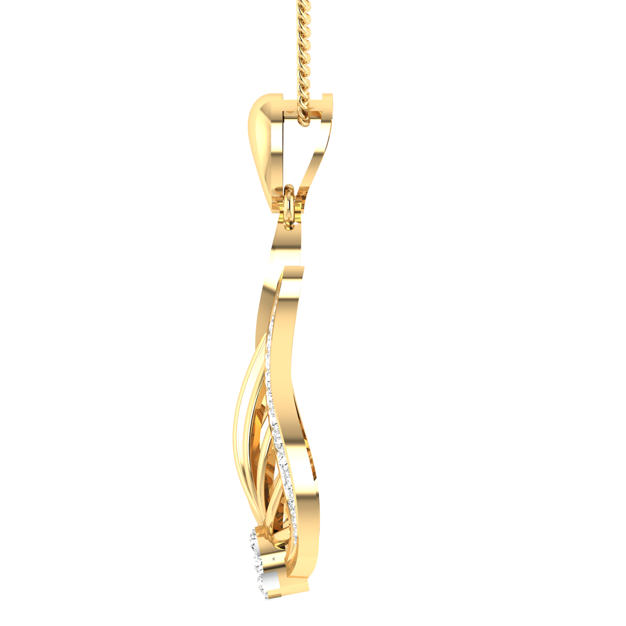 Lila Round Diamond Office Wear Pendant