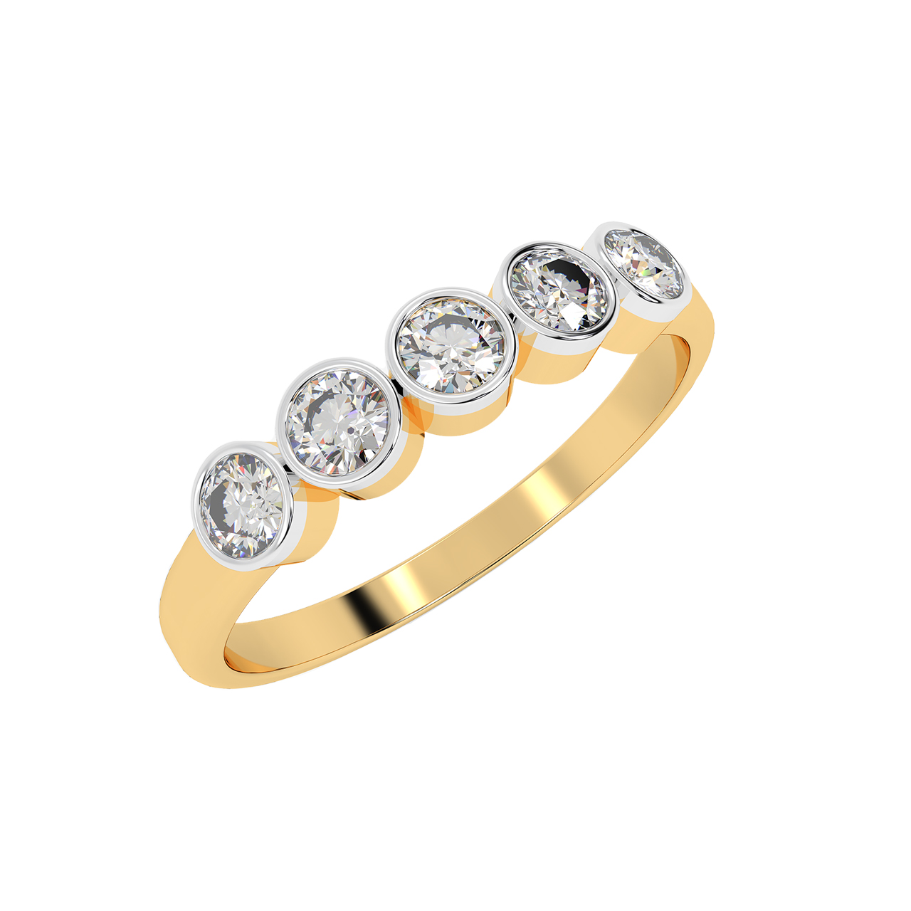 Five Stone Designer Diamond Ring