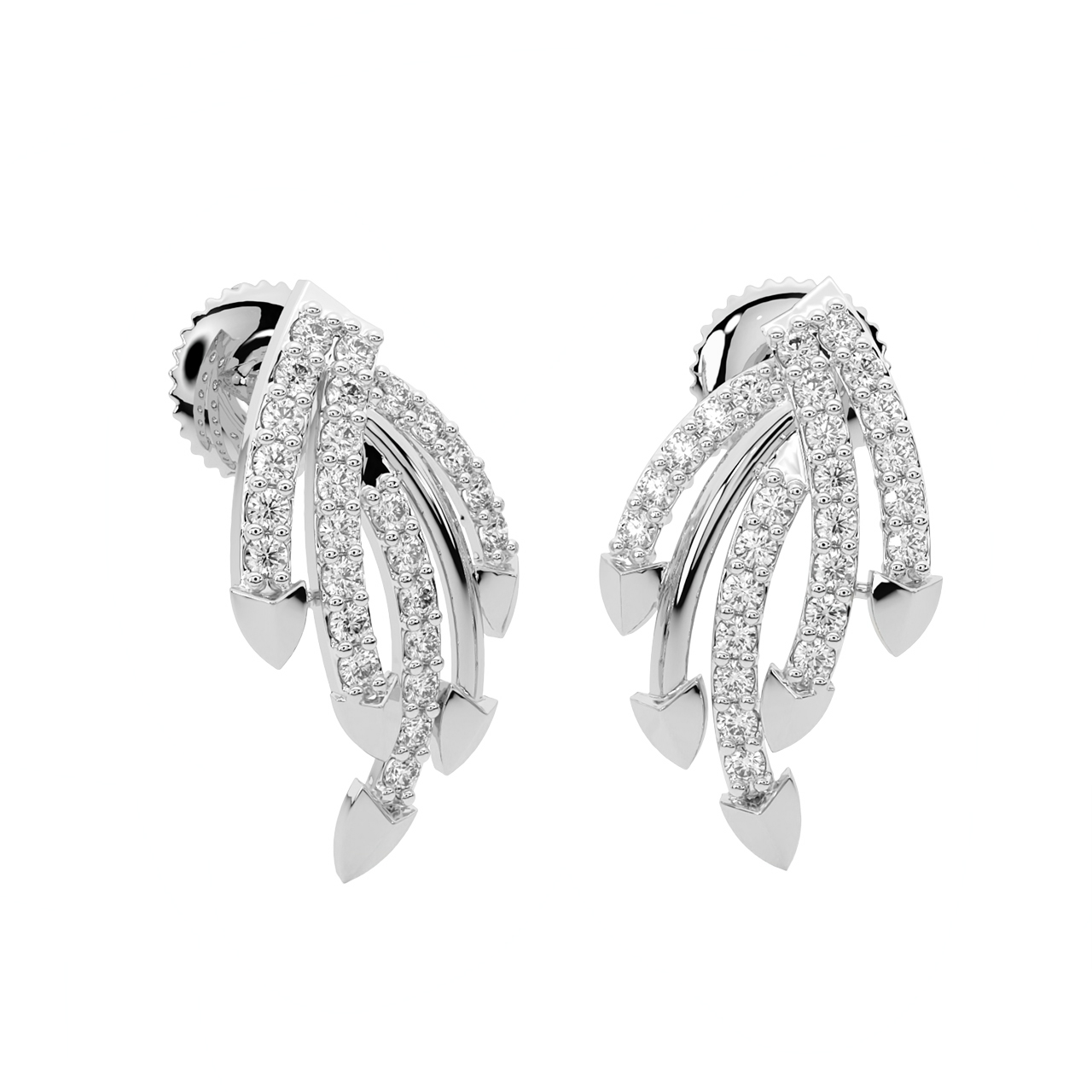 Alpin Round Diamond Stud Earrings