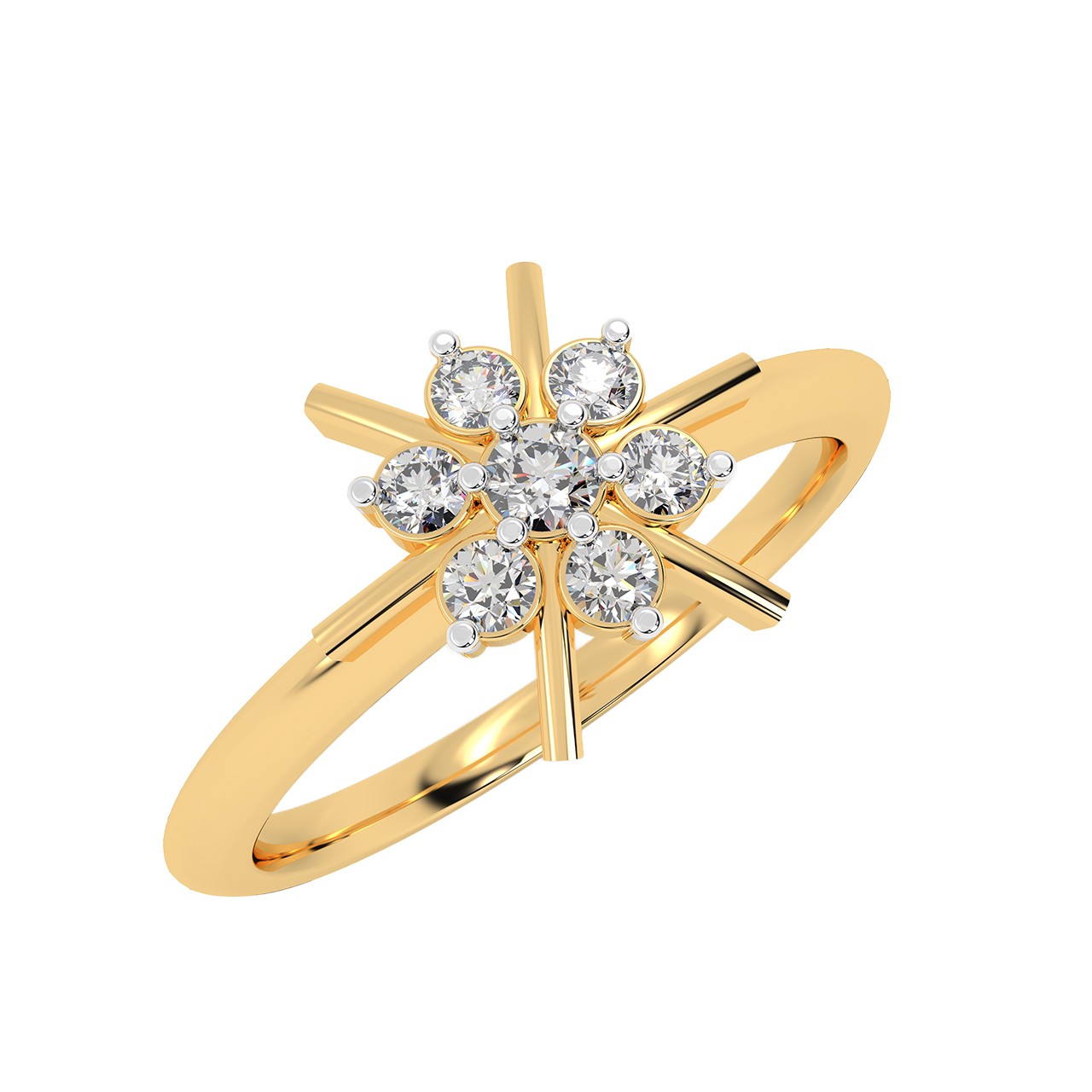 Floweret Design Diamond Ring