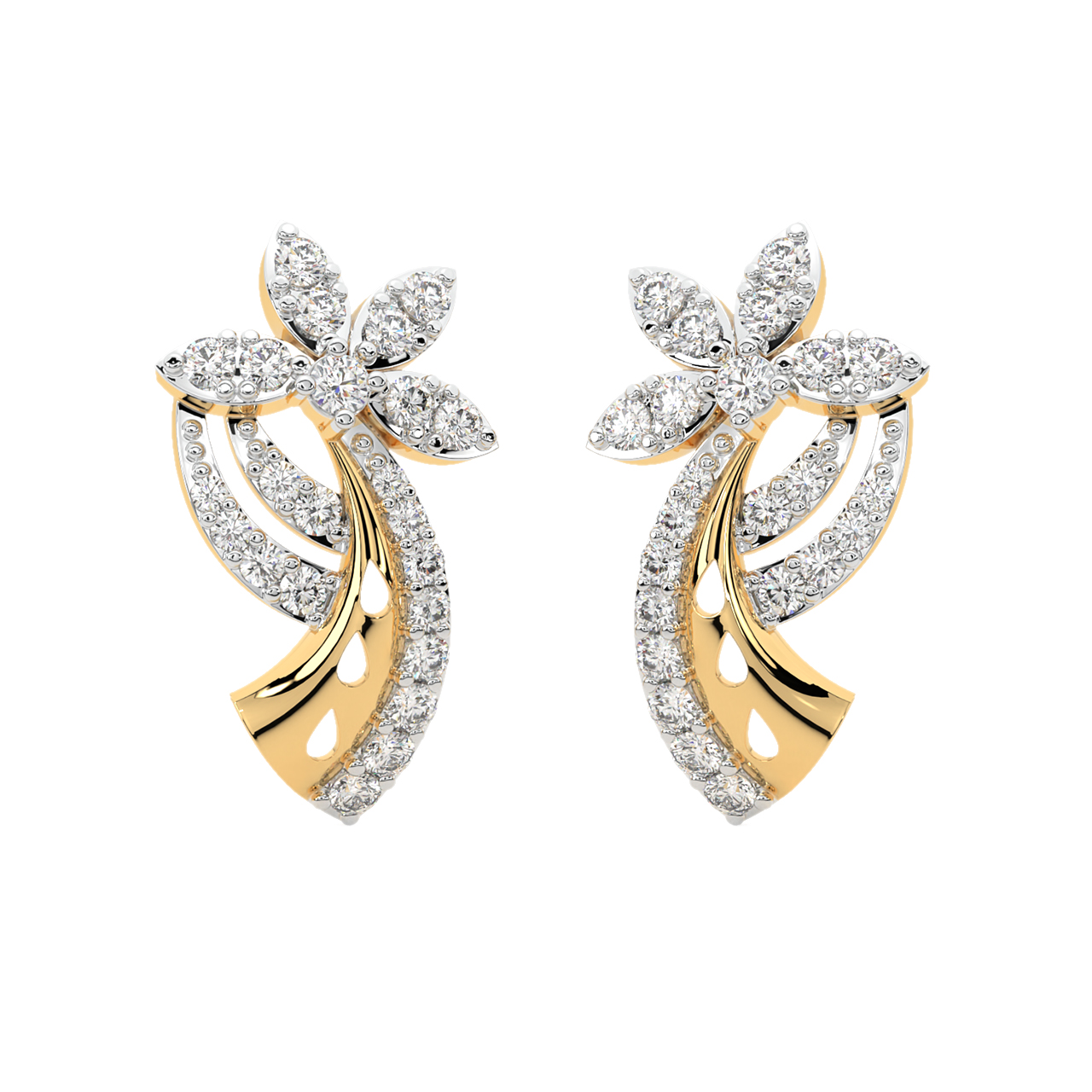 Larisa Round Diamond Stud Earrings