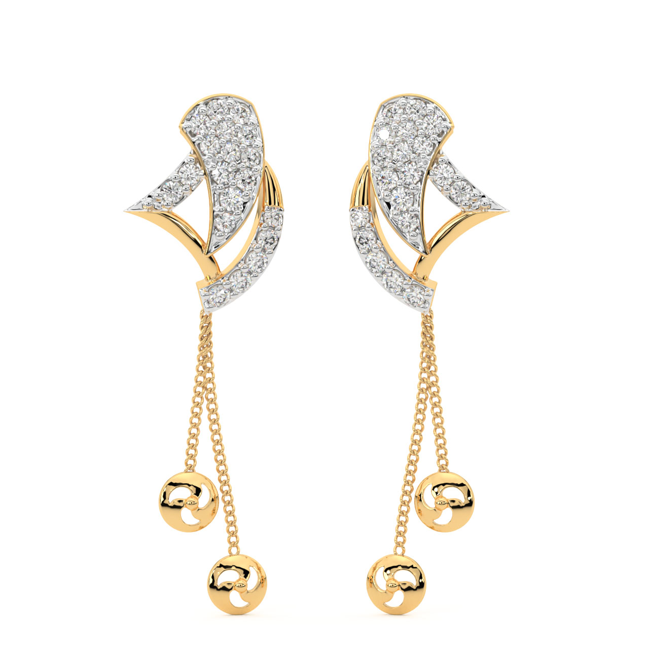 Hansen Round Diamond Earrings