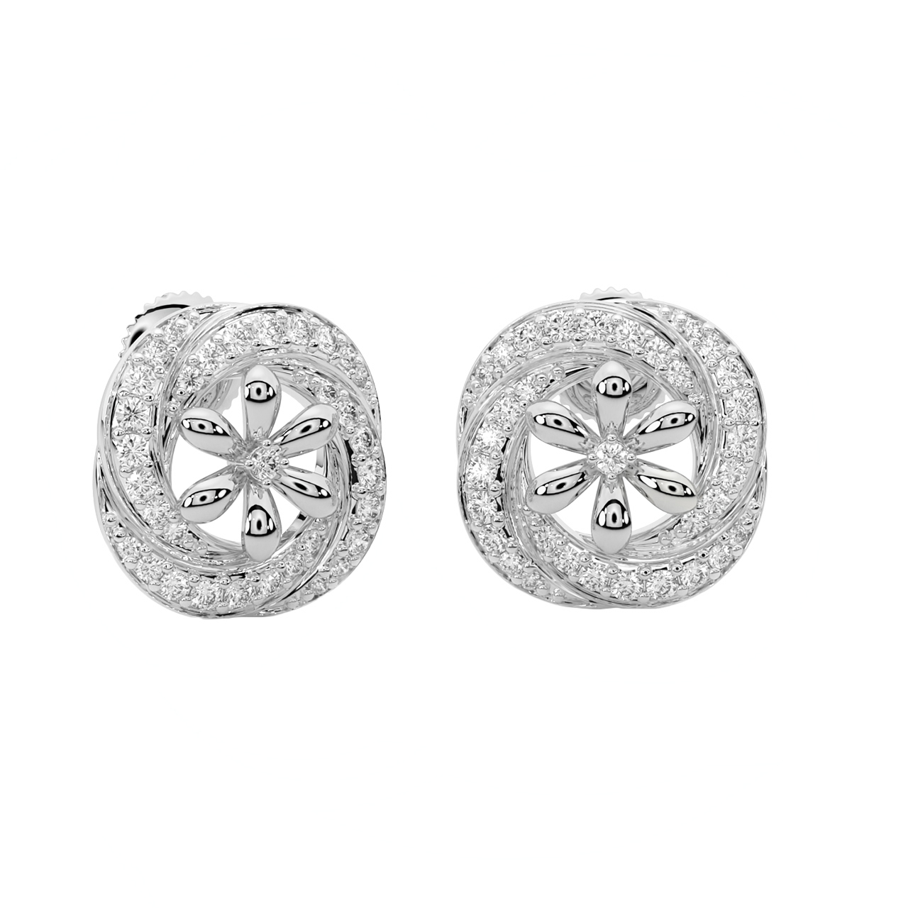Mirke Round Diamond Stud Earrings