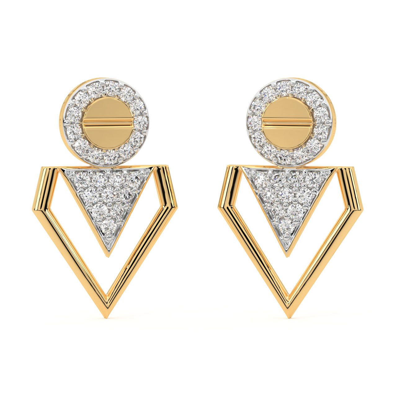 Dirk Round Diamond Stud Earrings