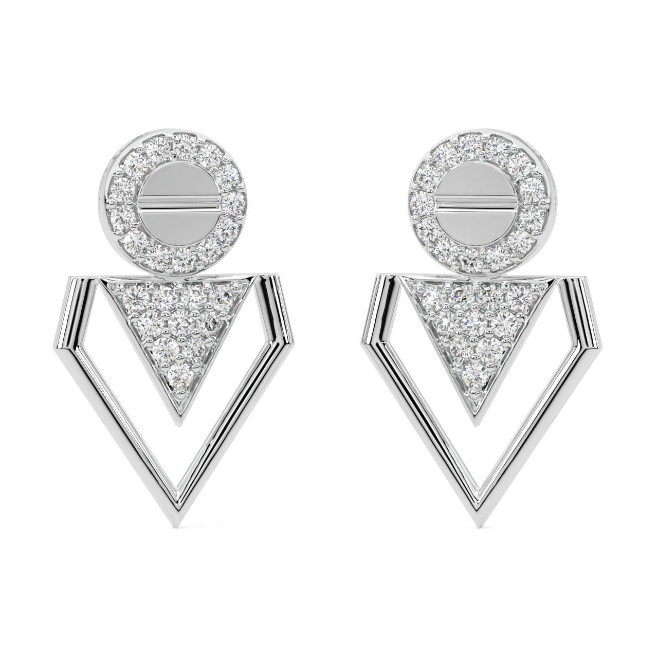 Dirk Round Diamond Stud Earrings