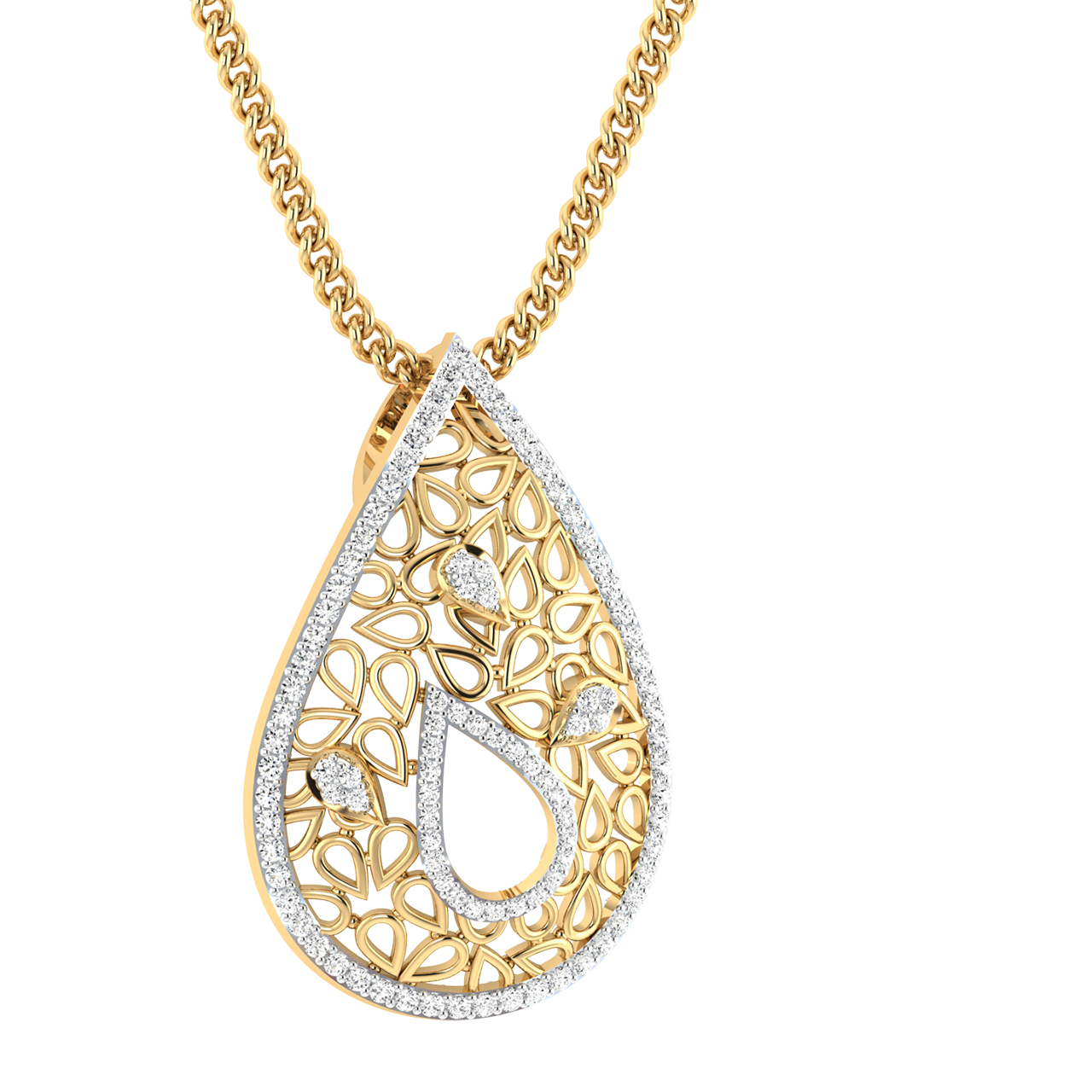 Layne Gold Diamond Pendant For Her