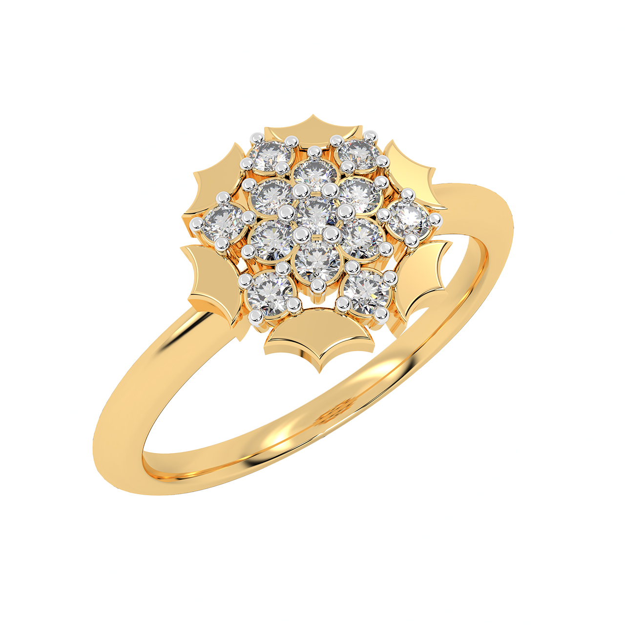 Grooving With Love Diamond Ring