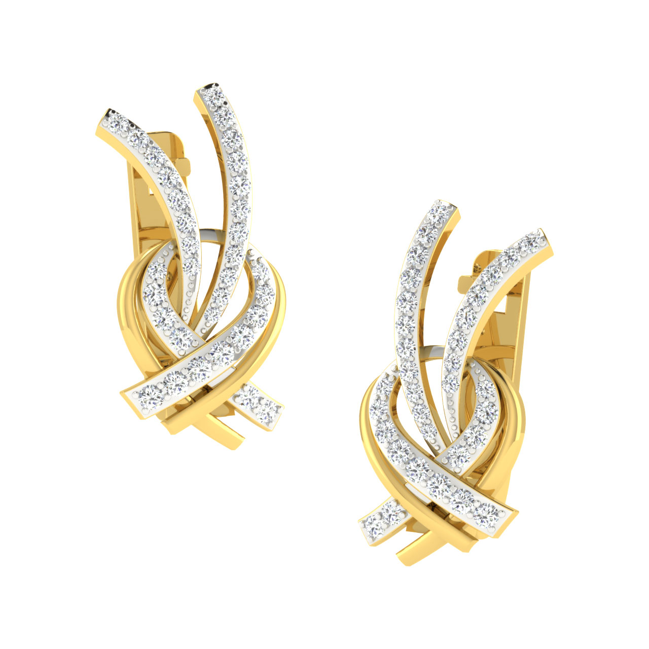 Meilani Round Diamond Bali Earrings