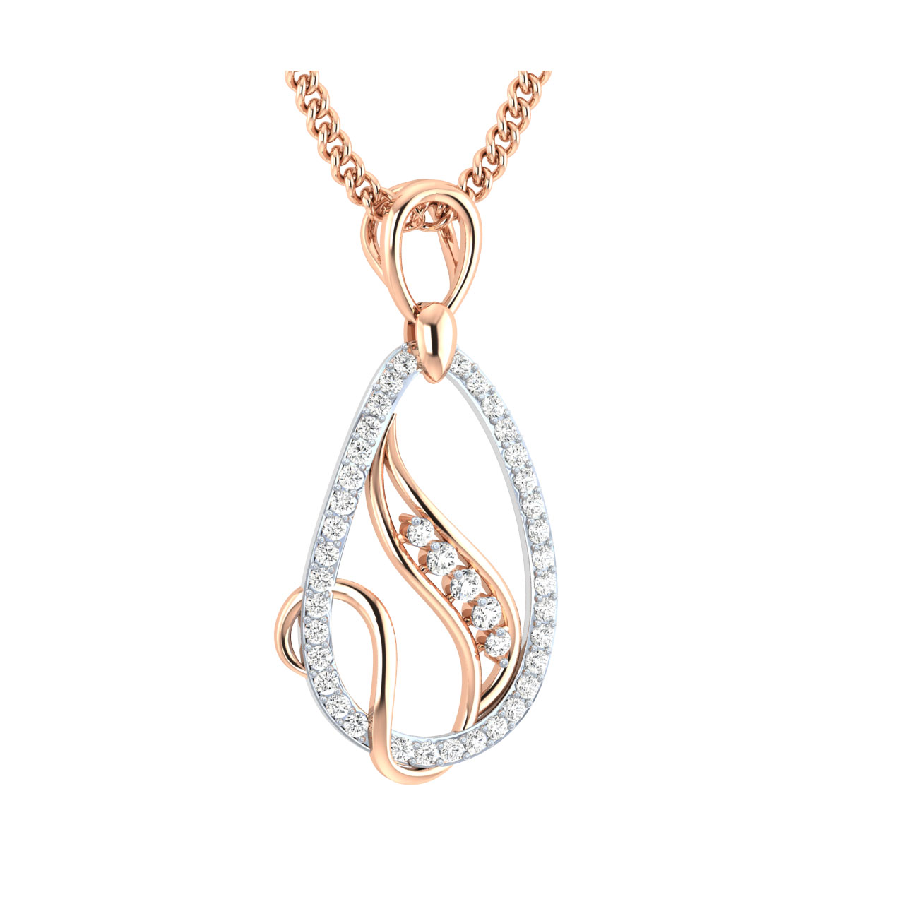 Adima Round Diamond Office Wear Pendant