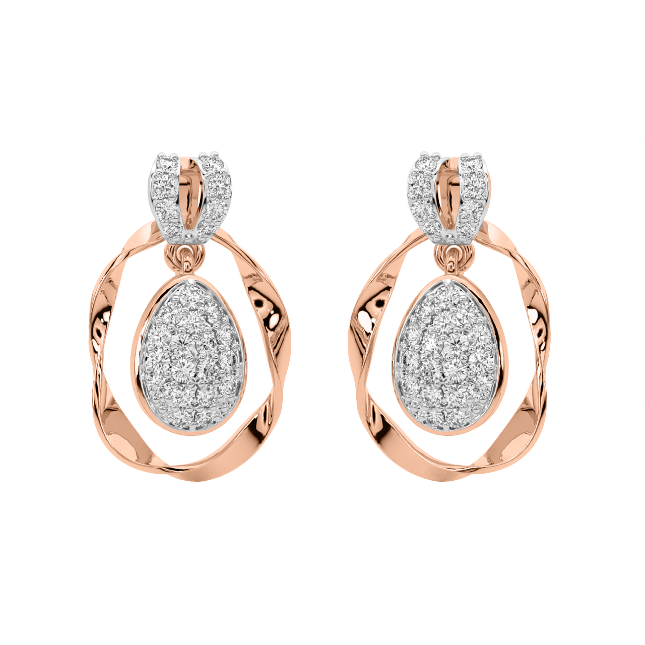 Adelais Round Diamond Stud Earrings