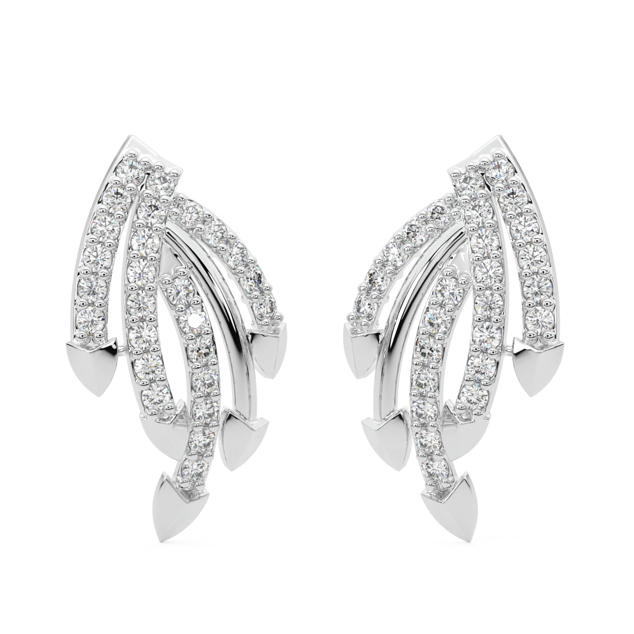 Alpin Round Diamond Stud Earrings