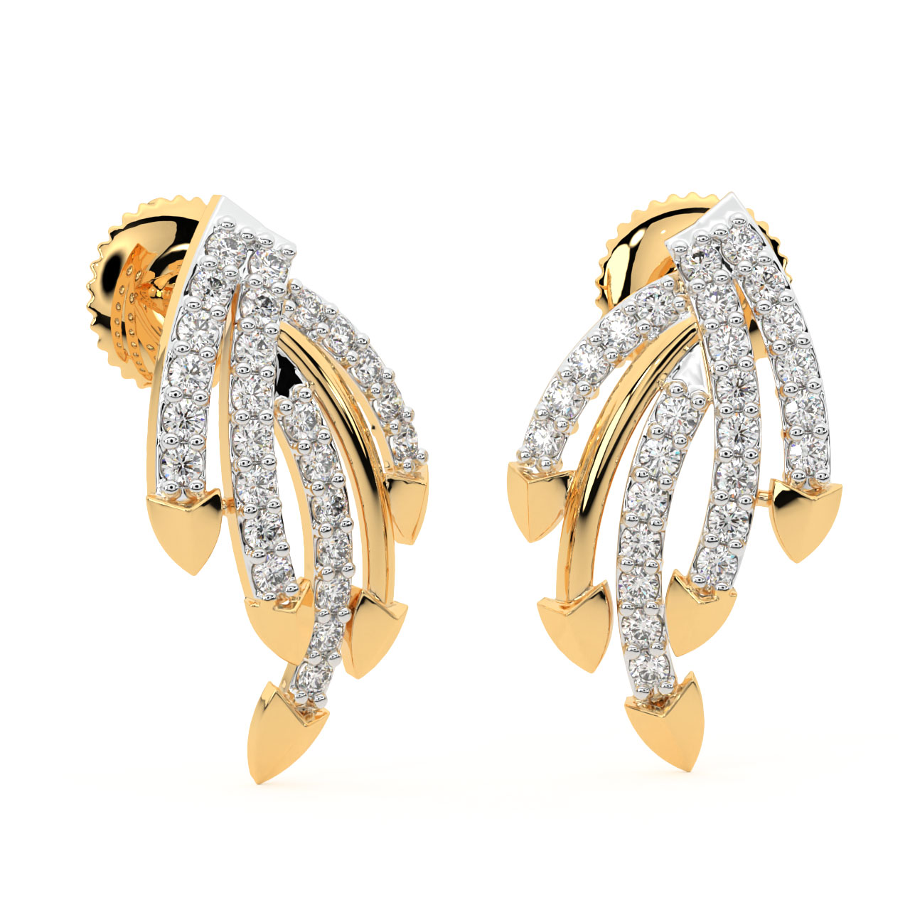 Alpin Round Diamond Stud Earrings