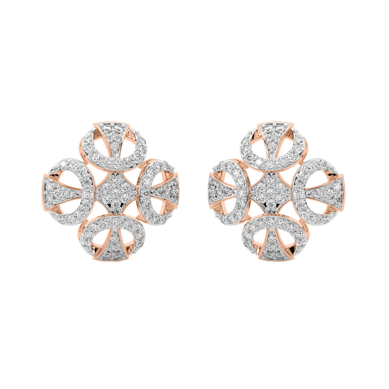 Kath Round Diamond Stud Earrings