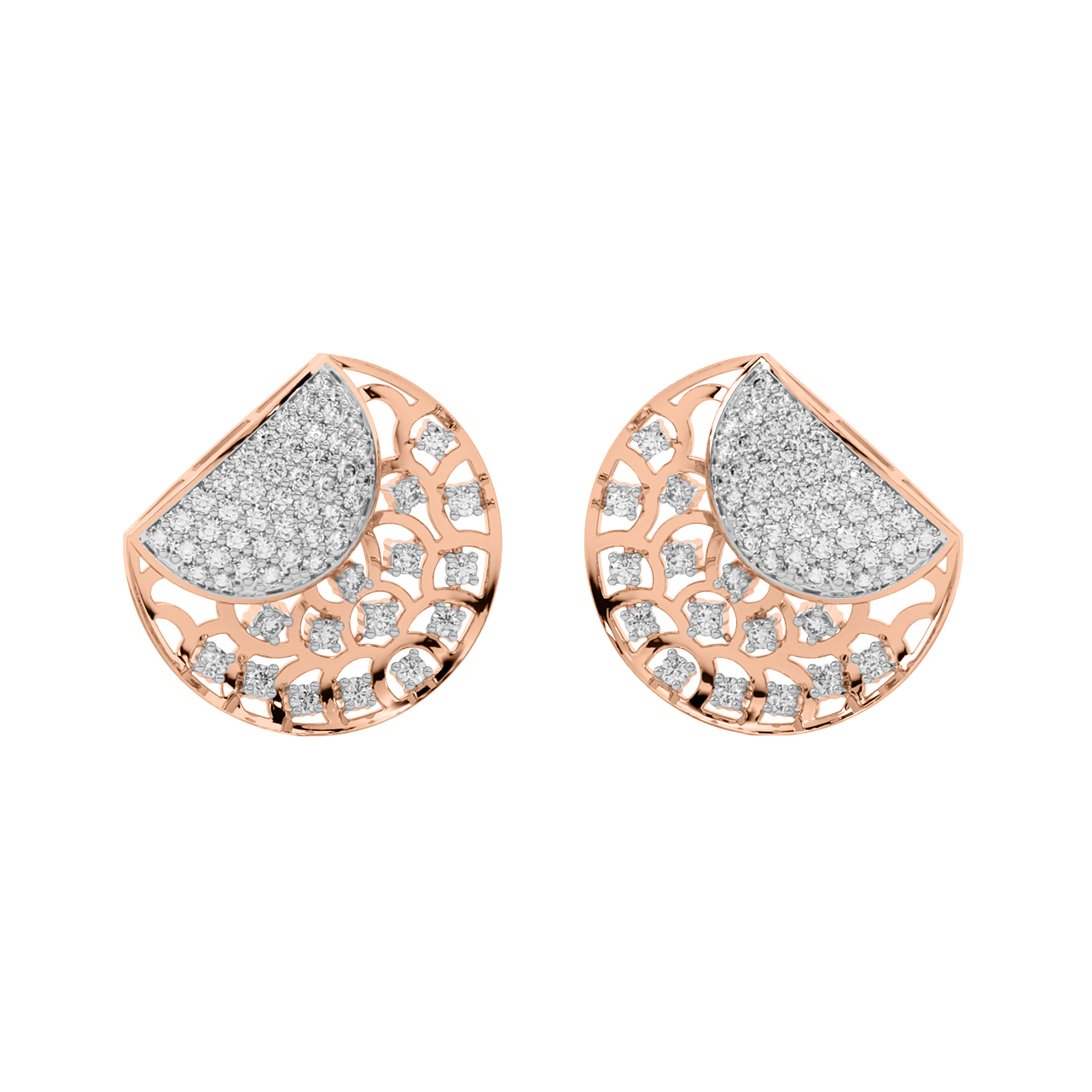 Lenita Round Diamond Stud Earrings