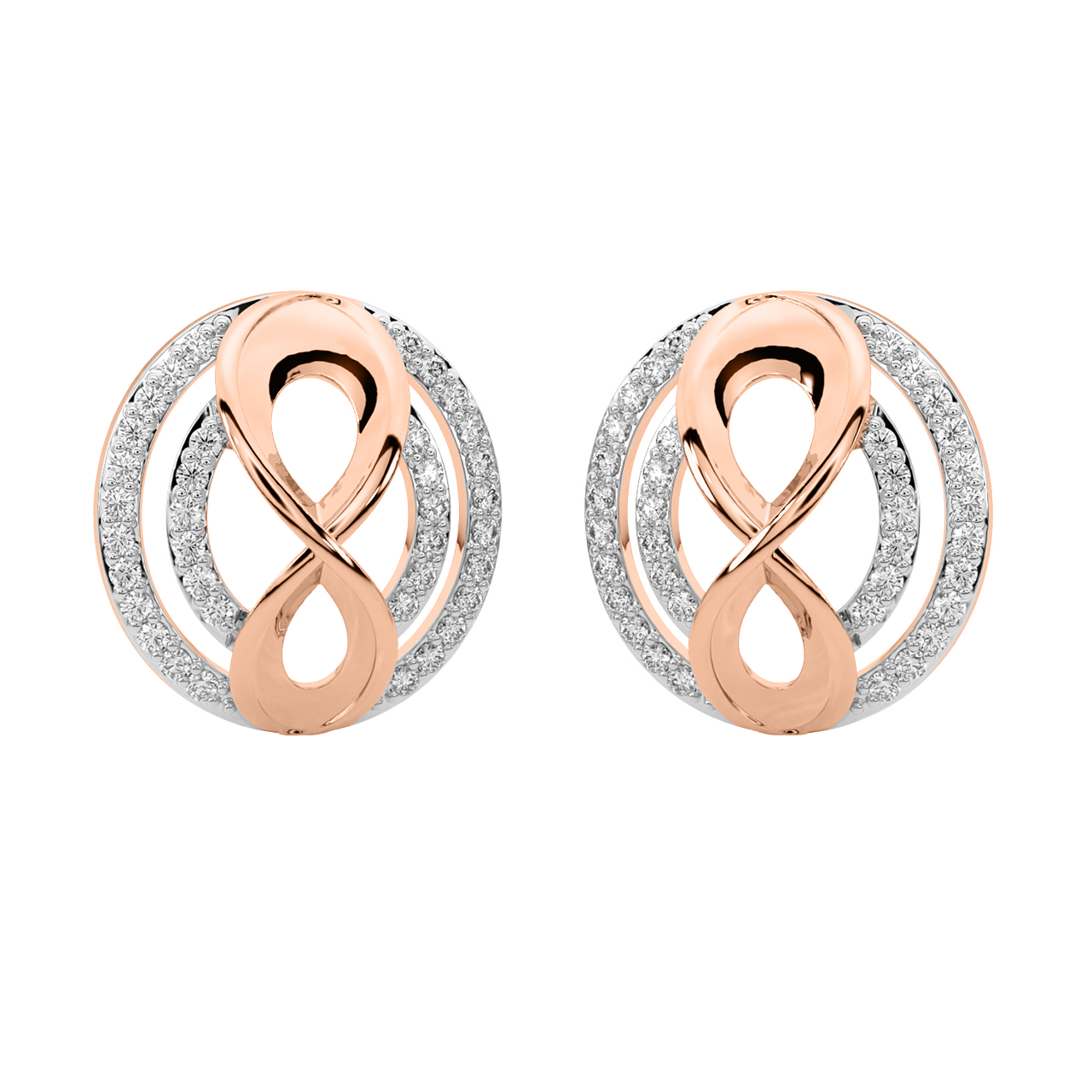 Lerola Round Diamond Stud Earrings