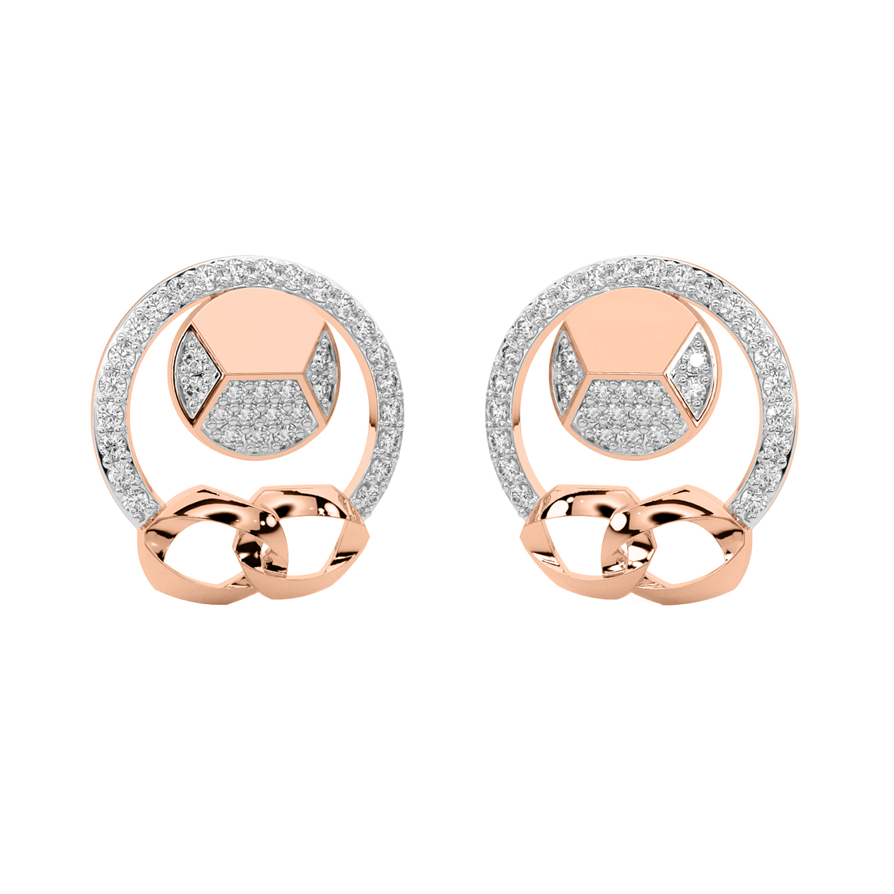 Liana Round Diamond Stud Earrings