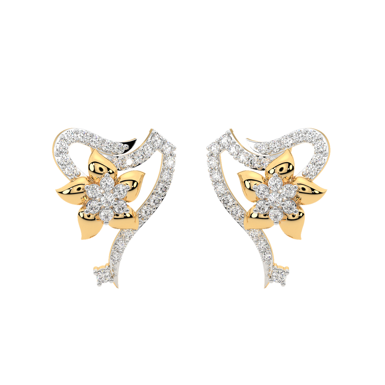 Miriam Round Diamond Stud Earrings